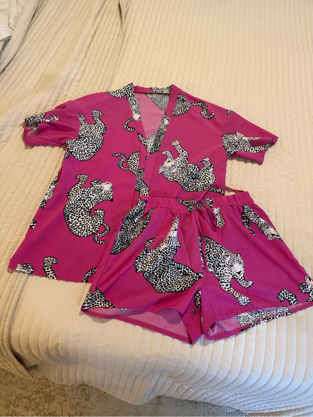 Women’s Fuchsia Leopard Print Set